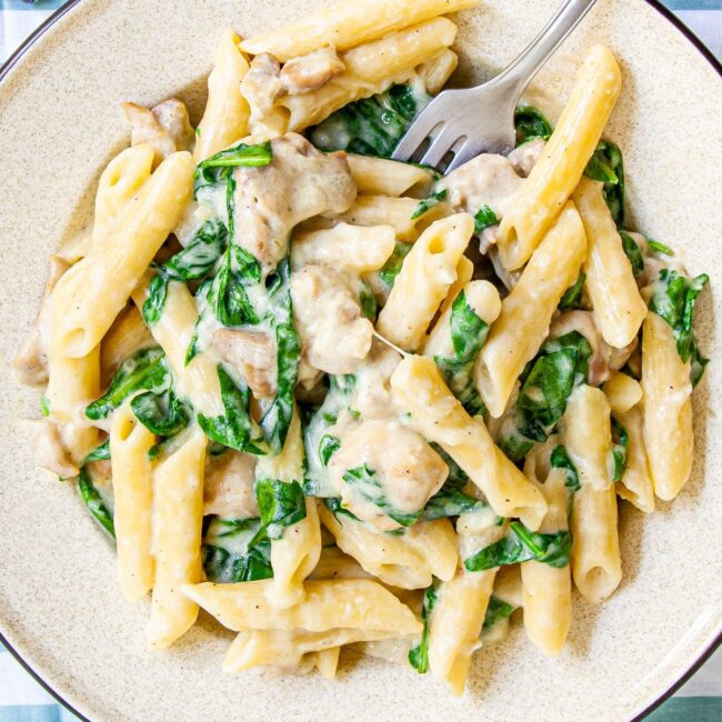 Cheesy Chicken Pasta - Craving Home Cooked
