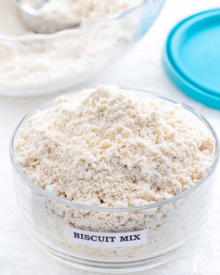 biscuit mix in an airtight container
