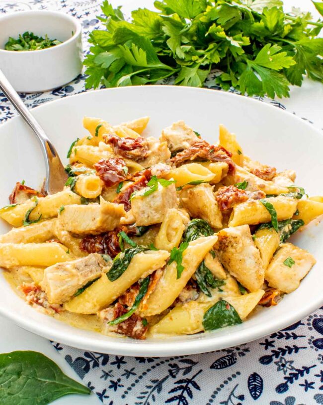 Creamy Tuscan Chicken Pasta Craving Home Cooked