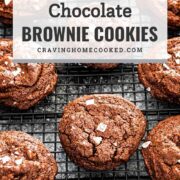 pin for chocolate brownie cookies.