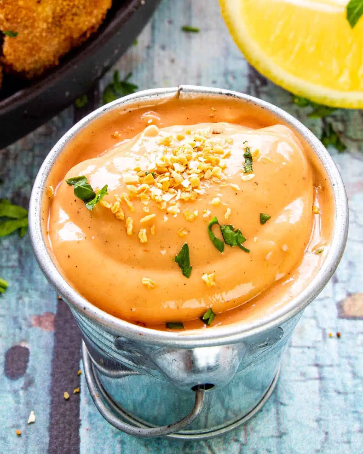 fry sauce in a bowl.