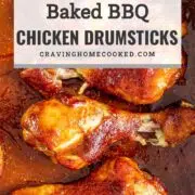 pin for baked bbq chicken drumsticks.