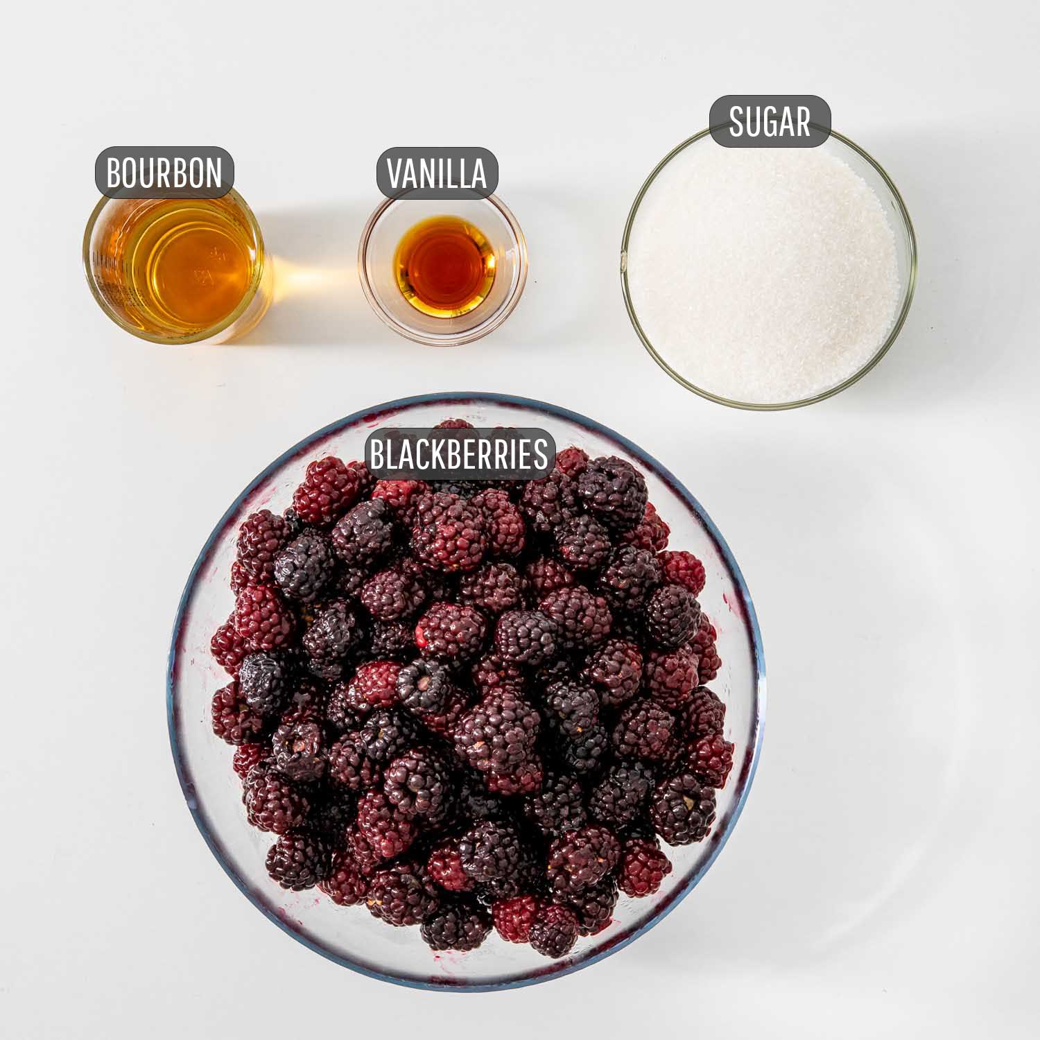 ingredients needed to make filling for blackberry cobbler.