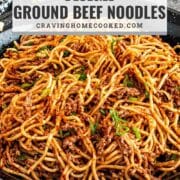 pin for asian ground beef noodles.