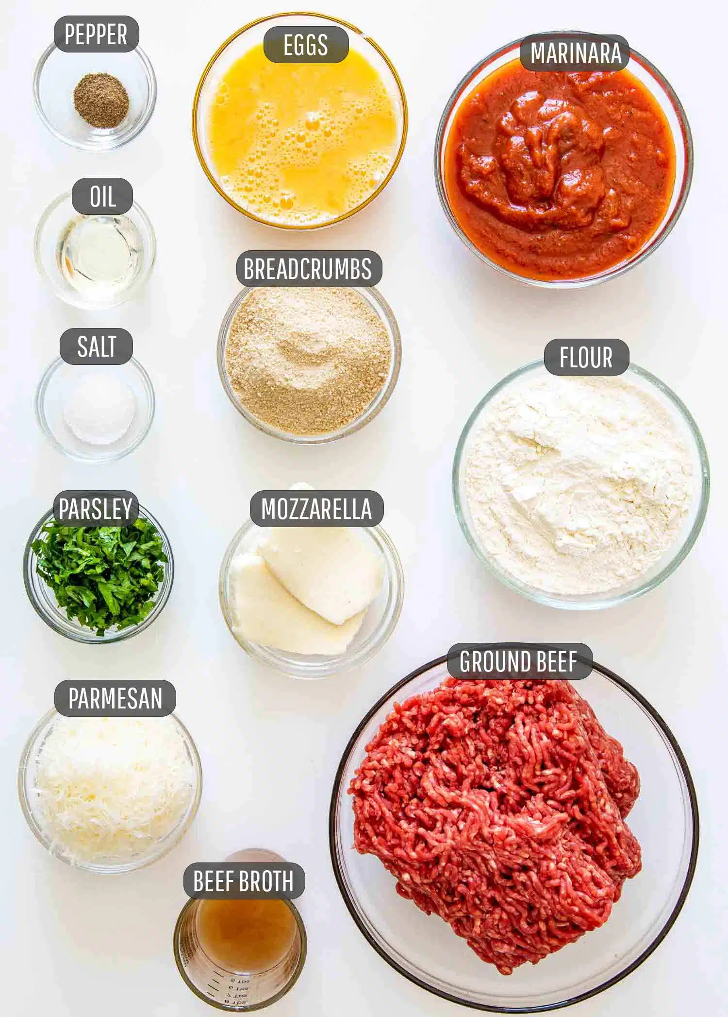 ingredients needed to make italian style hamburger steak.