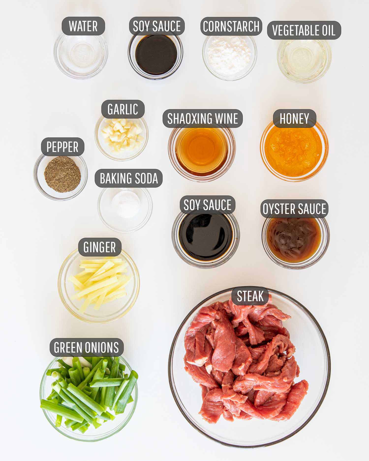ingredients needed to make chinese sizzling beef.