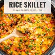 pin for southwest chicken and rice skillet.