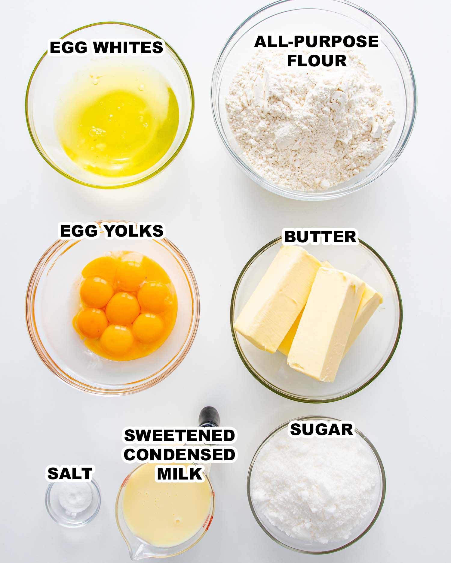 ingredients needed to make condensed milk pound cake.