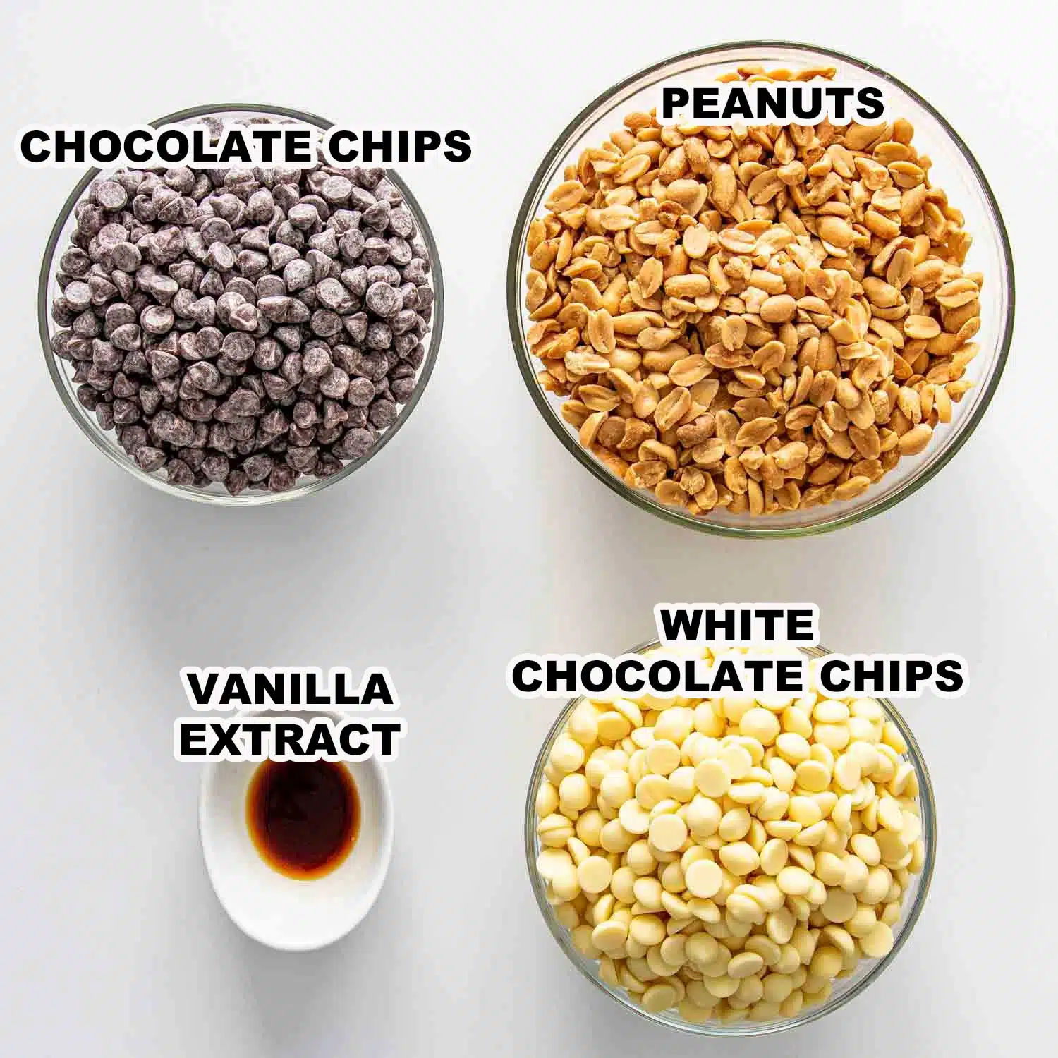 ingredients needed to make slow cooker chocolate candy.