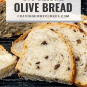 pin for no knead olive bread.