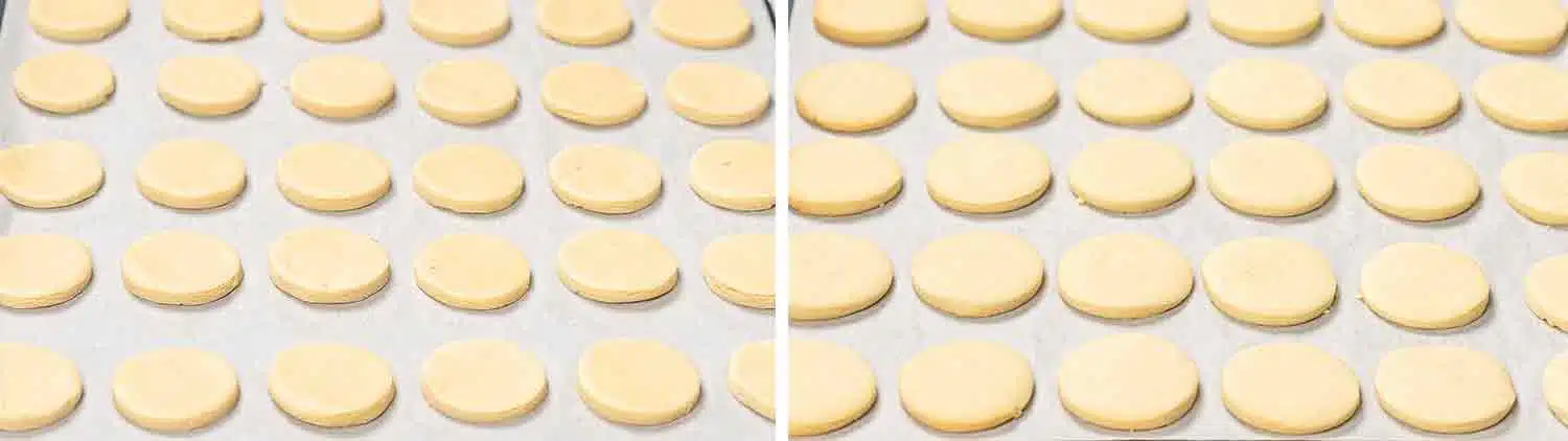 process shots showing how to make twix cookies.