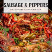 pin for slow cooker sausage and peppers.