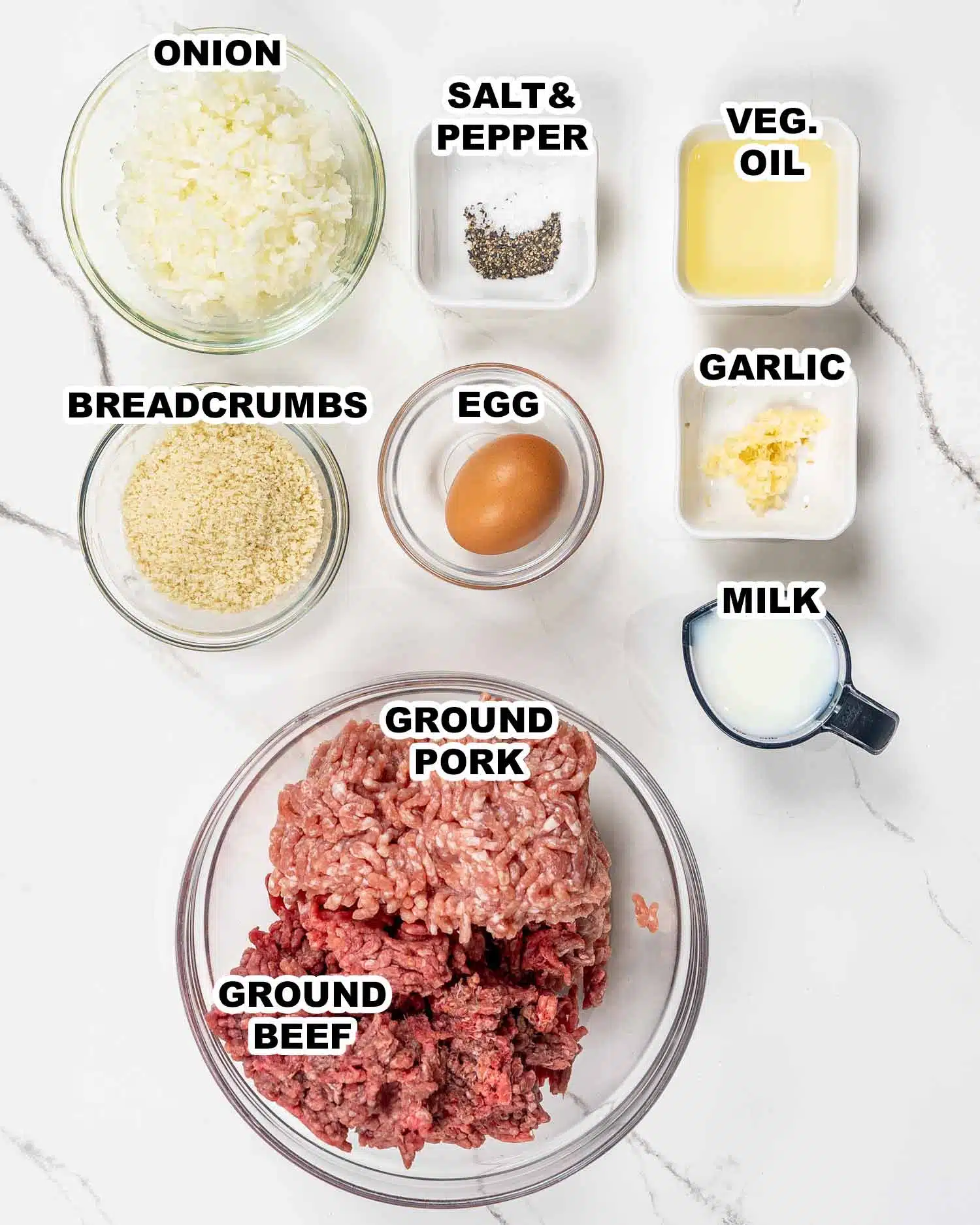 ingredients needed to make swedish meatballs.