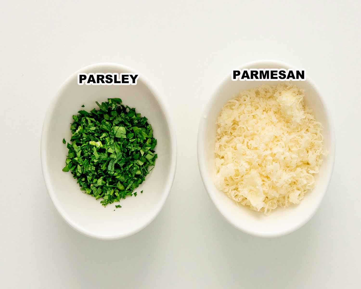 ingredients needed to make garlic parmesan wings.
