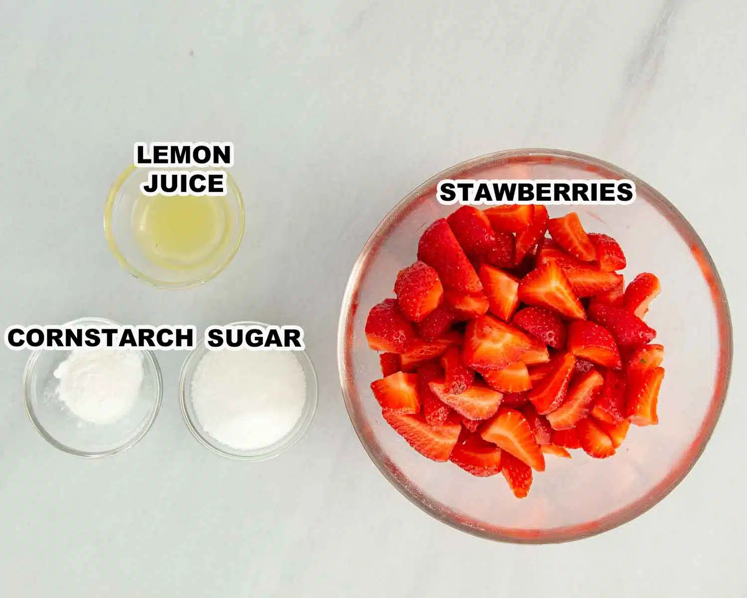 ingredients needed to make strawberry oatmeal bars.