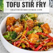 pin for skillet spicy tofu stir fry.