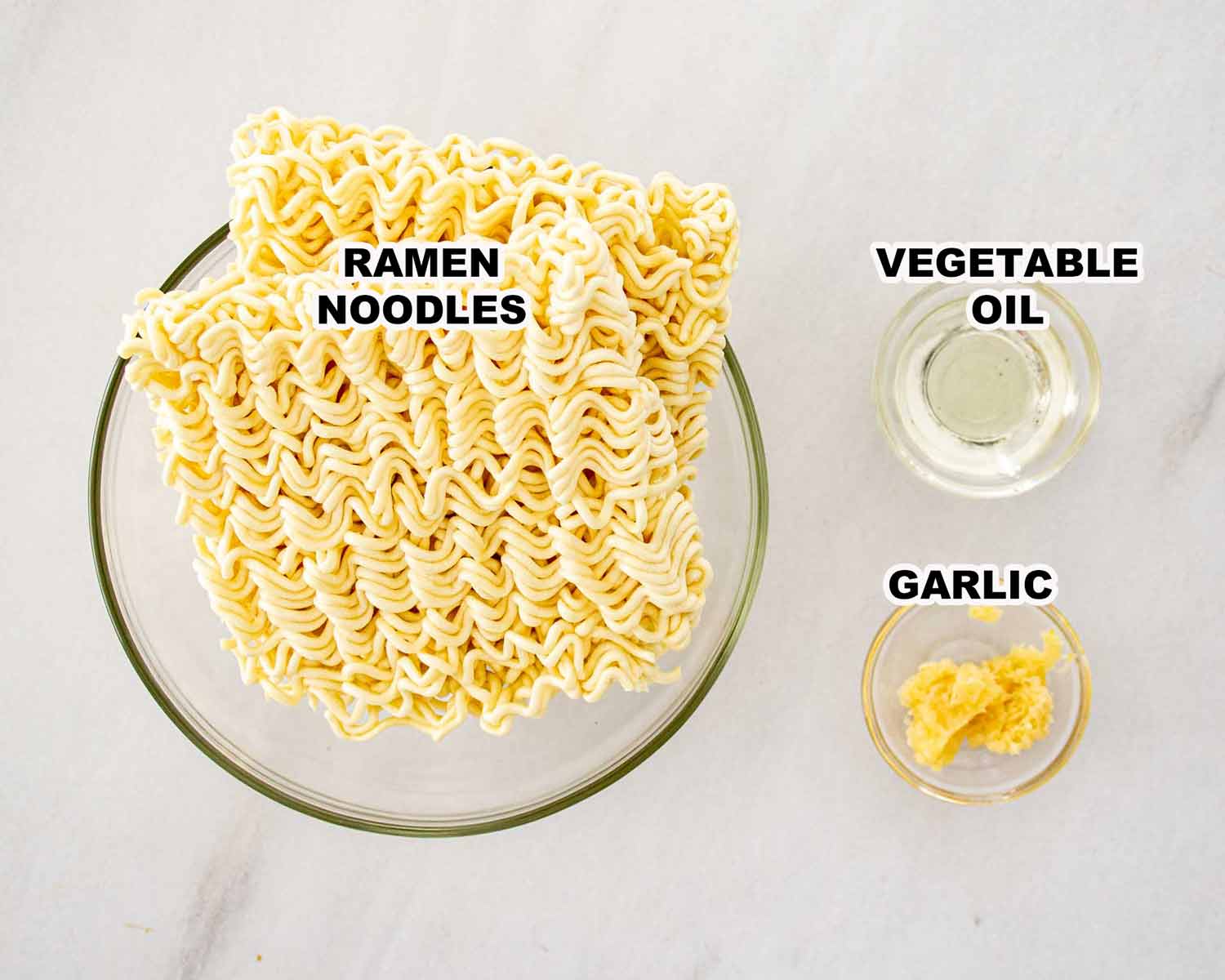 ingredients needed to make dragon noodles.