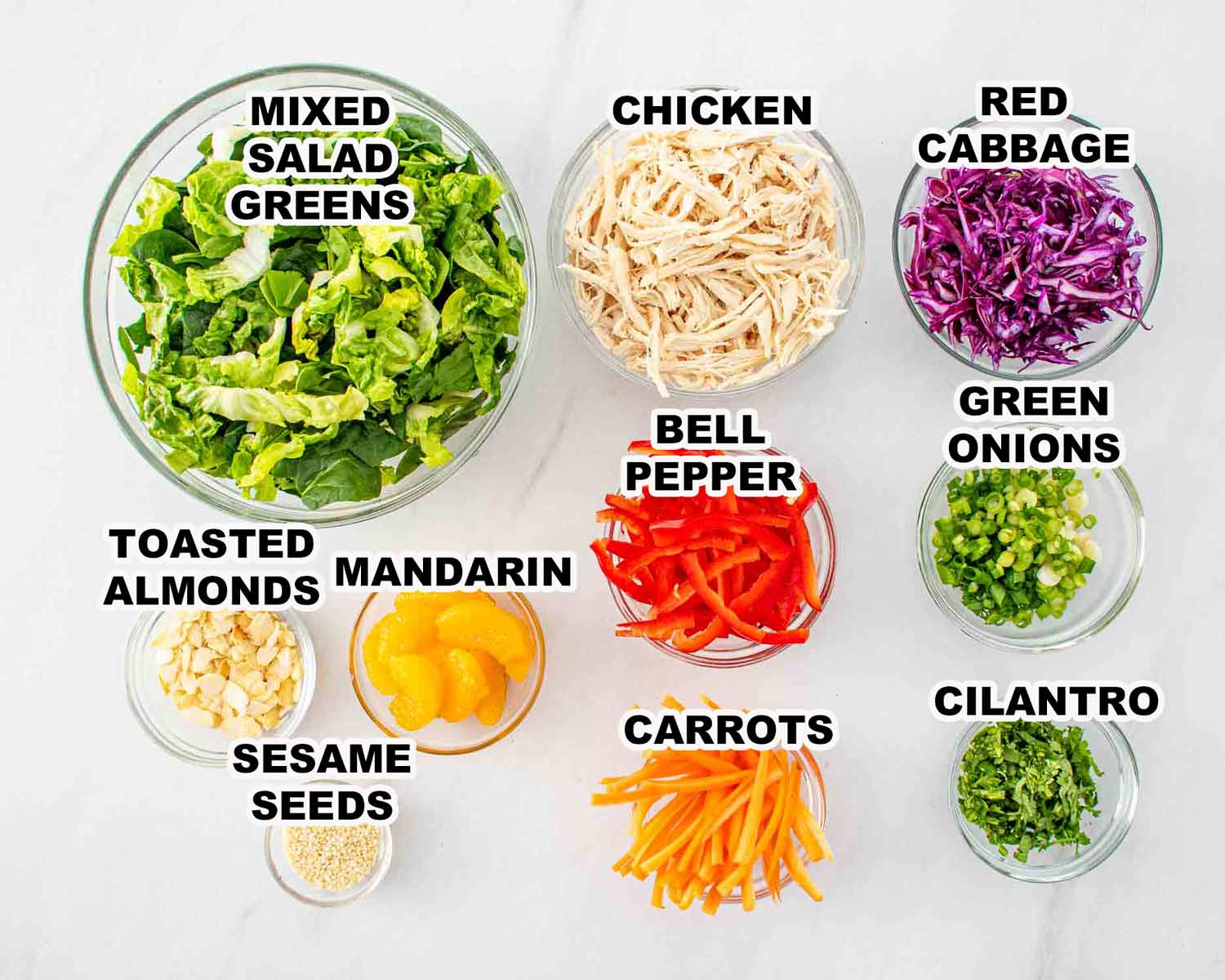 ingredients needed to make chinese chicken salad.