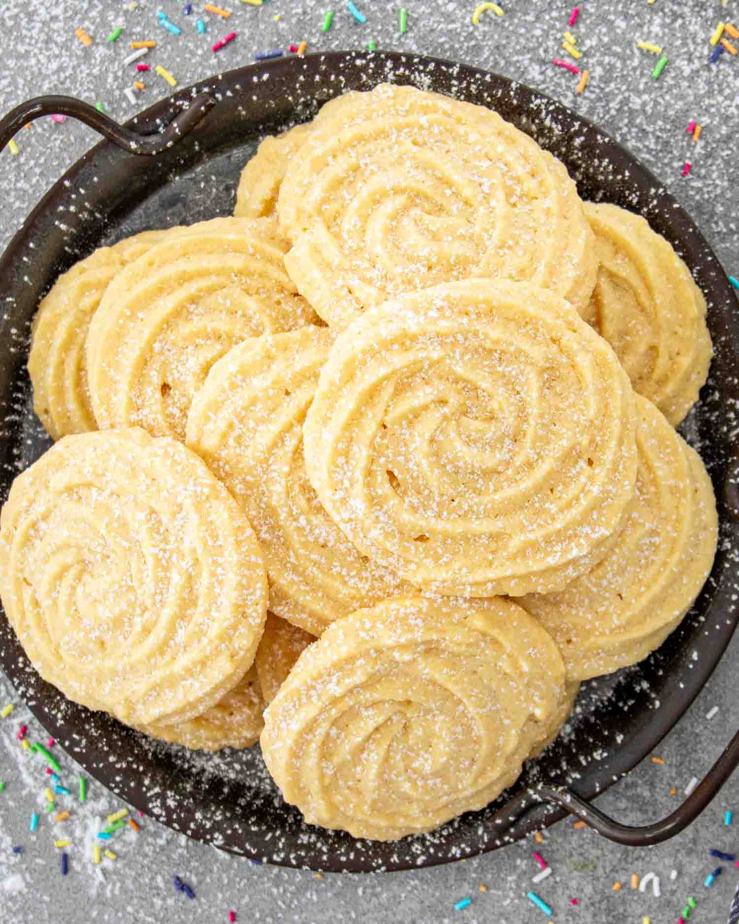 butter cookies on a plate.